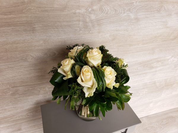 Bouquet de fleurs de roses blanches