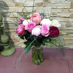 Bouquet de Roses et de Pivoines_2022_Marie Danède_Art Floral et Curiosités_1