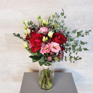 Bouquet champêtre rose et rouge Marie Danède 1