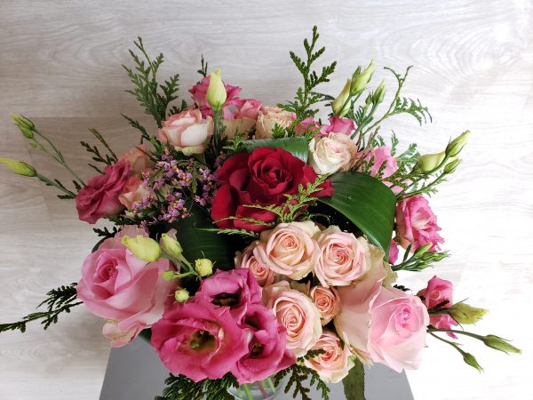 Bouquet rouge et rose Marie Danède 2